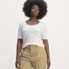 The Vintage Rib Scoop-Neck Top | Bone
