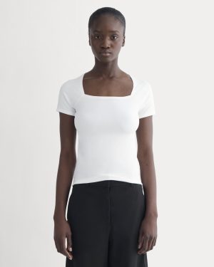 The Form Square-Neck Top | White