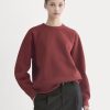Luxe Fleece Raglan Crewneck | Merlot