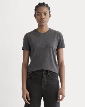 The Slim Crew in Essential Cotton | Heathered Soot