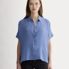The Boxy Shirt in Washable Silk | French Blue