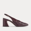 Curved Slingback Heel | Burgundy