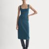 Knit Square-Neck Midi Dress | Reflecting Pond
