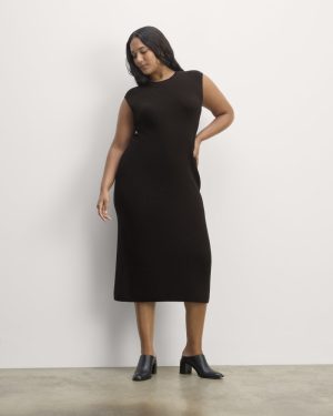 The Midi Dress in Everyday Cotton | Black