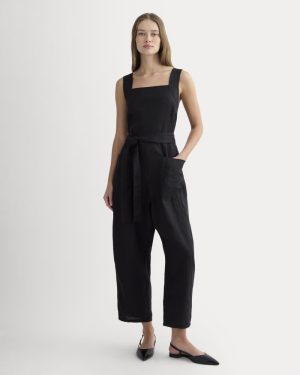 The Utility Coverall in Linen | Black