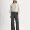 Dream Wide-Leg Trouser | Heathered Soot