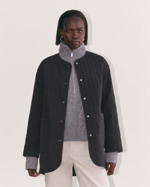 The Midi Quilted Liner | Black