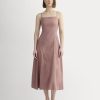 The Seamed Dress in Stretch Linen | Rose Dusk