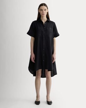 The Daytripper Dress in Linen | Black