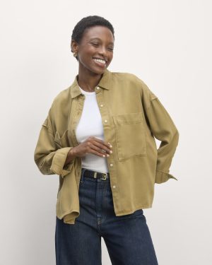 The Boxy Overshirt in Buttersoft | Fennel Seed
