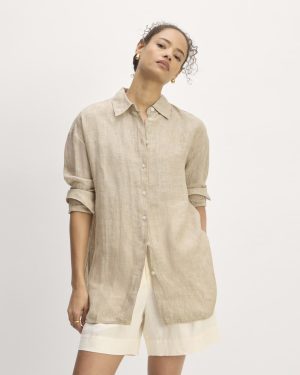 The Boyfriend Shirt in Linen | Cornstalk Chambray