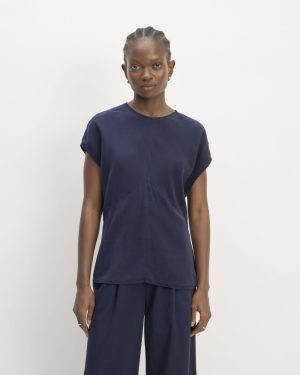 The Drape Top in Butterlite | Navy