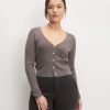 The Cardigan in Ultrasoft Merino | Heather Cocoa