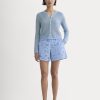The Eyelet Pull-On Short | Sky Blue
