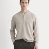 Thermal Henley in Cozy Waffle | Heathered Oatmeal