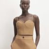 The Structured Cotton Bustier | Toasted Coconut