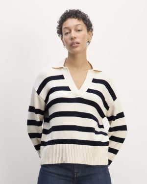 The Boxy Polo in Everyday Cotton | Canvas / Navy