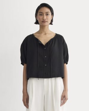 The Gauze Button-Up | Black