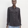 The Utility Shirt in Washable Silk | Black