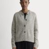 The Crew Cardigan in Alpaca | Heather Stone Grey