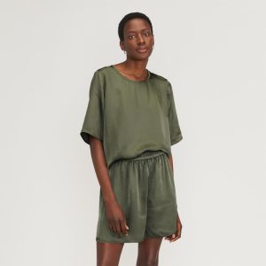 The Satin Relaxed Tee | Kalamata