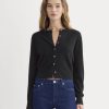 Cashmere Cropped Cardigan | Black