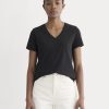 The Slim V-Neck Tee in Essential Cotton | Black