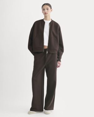 Luxe Fleece Wide-Leg Sweatpant | Dark Chocolate