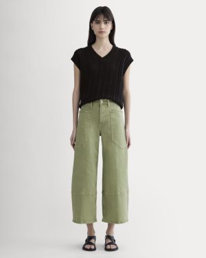 The Way-High® Gardener Cropped Jean | Oil Green