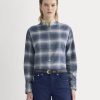 Flannel Shirt | Blue Ombre Plaid