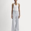The Wide-Leg Pant in Stretch Linen | Bluebell / Bone