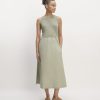 The Supima® High-Neck Riviera Dress | Sage Green