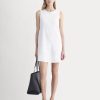 The Shift Dress in Stretch Linen | White