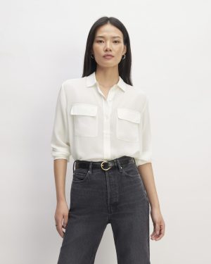 The Utility Shirt in Washable Silk | Off-White