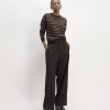 The Italian Wool Way-High® Drape Pant | Black