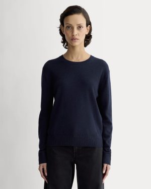 The Classic Crew in Cashmere | Navy