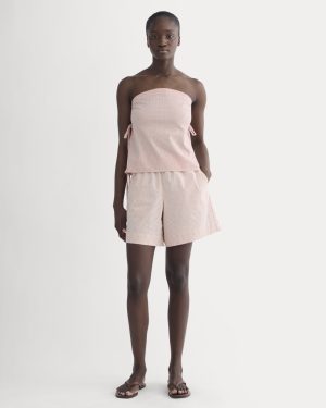 The Seersucker Pull-On Short | Soft Orange