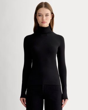 The Luxe Rib Turtleneck | Black