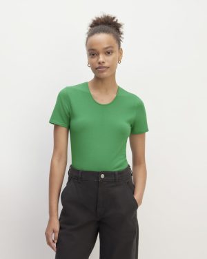 The Supima® Form Crew Neck Tee | Grass Green